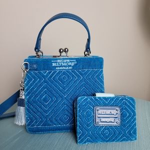 Loungefly Biltmore Exclusive Blueridge Handbag /Matching Wallet